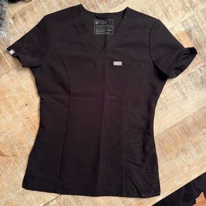 Women's Black Slim Catarina™ - One-Pocket Scrub Top - XXS / Black